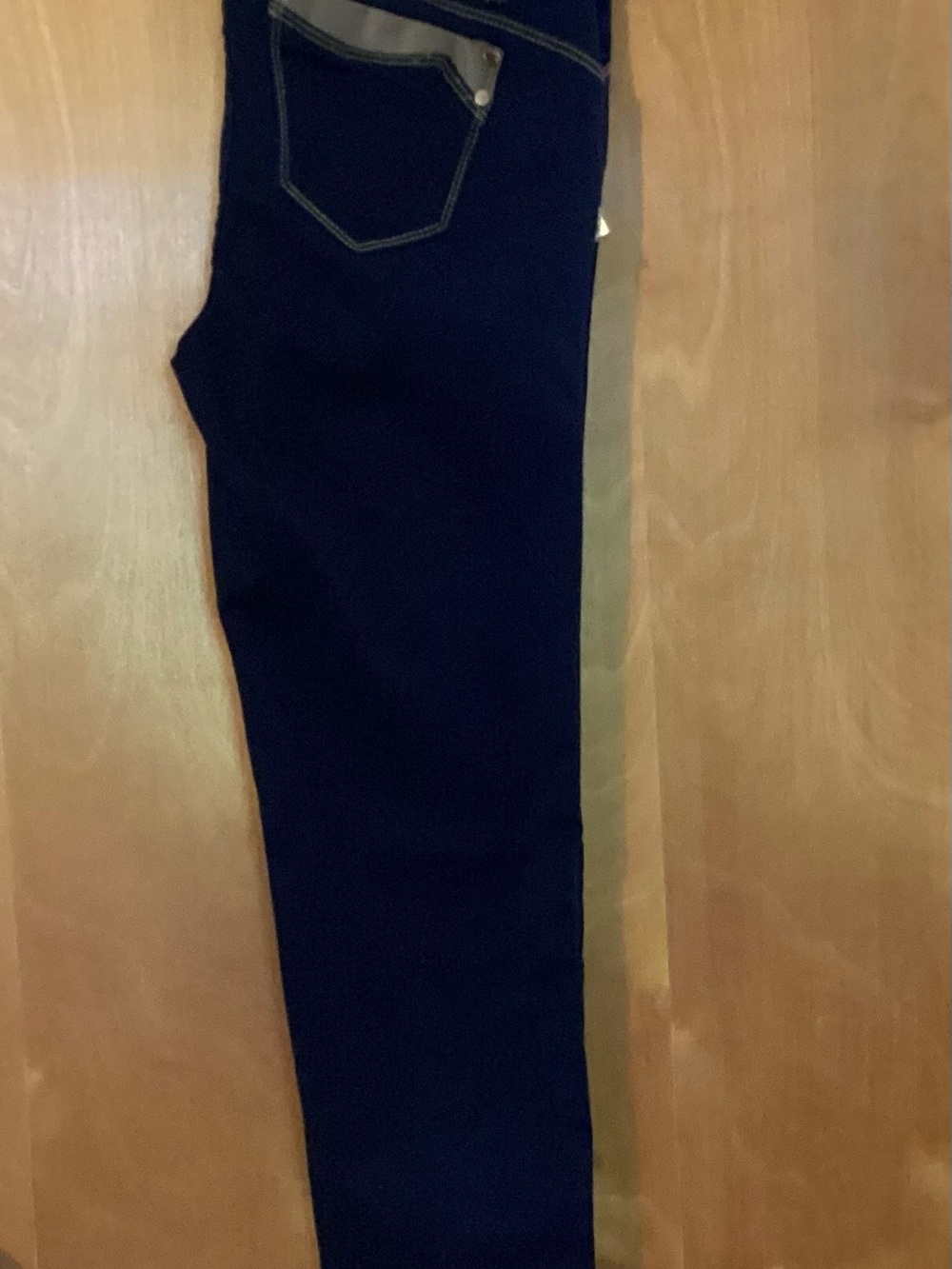 Women’s Skinny Jeans in Dark Blue with Side Stripe